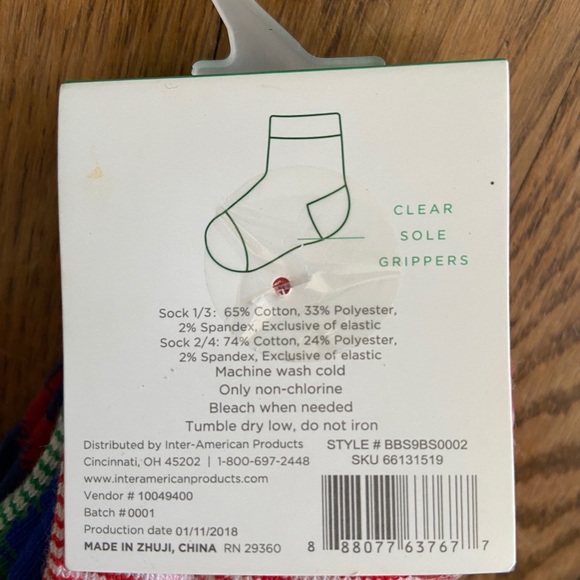 Gripper style crew socks - Picture 2 of 3